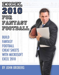 Excel 2010 for Fantasy Football Book Cover PivotTable Cheat Sheet VLOOKUP